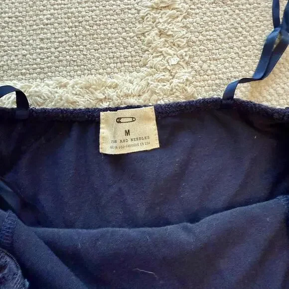 🖤 Pins and Needles Navy Lace Strapless Dress – Size M - Picture 5 of 7